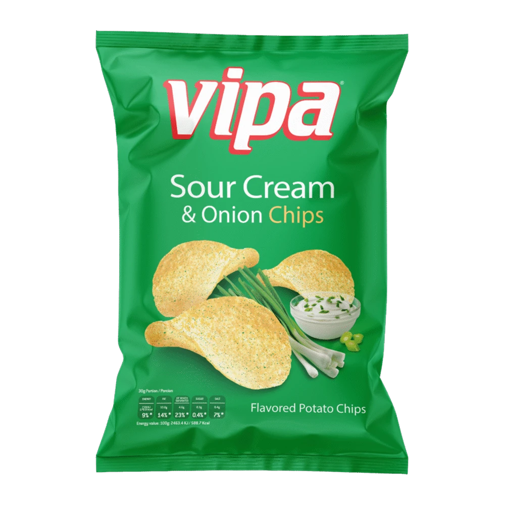 Vipa Chips Sour Cream Onion 130gr (1*16)