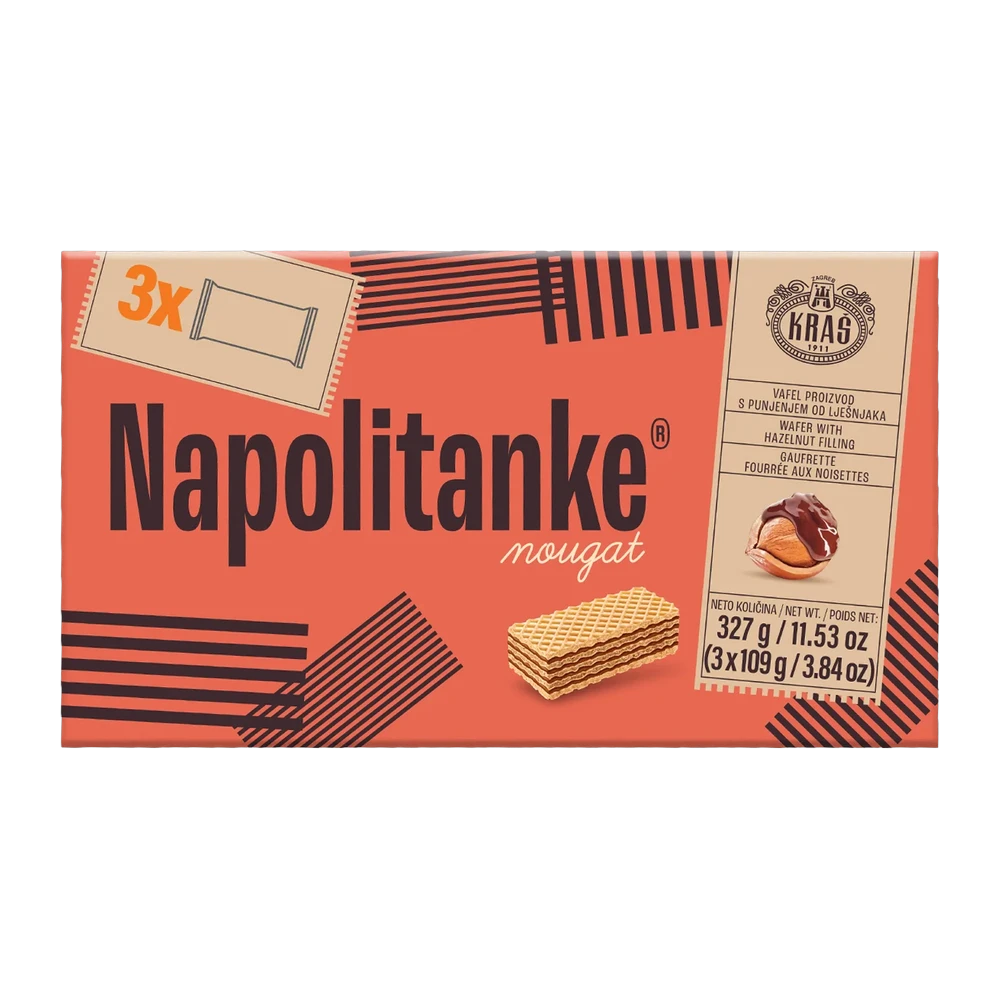 Napolitanke Nougatwaffel 327gr (1*16)