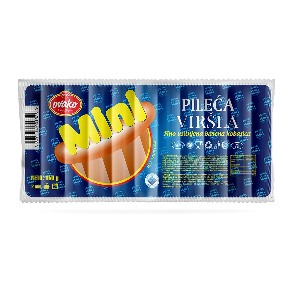 Ovako Mini Geflügelbrüwste Halal 950gr(1*5)