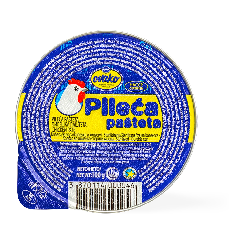 Ovako Pileca  Pasteta HALAL 100gr (1*30)